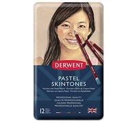 Derwent Pastel Portrait Pencils, Soft Pastel Drawing Set, Tin of 12, For Smooth Blending, Realistic Skin Tones & Detailed Artwork