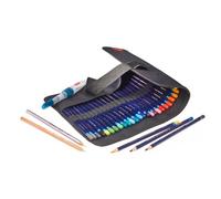 Derwent Pencil Wrap, Black Roll Up Pencil Case, Holds 24 Pencils | Professional quality roll up pencil case. Stores and protects pencils and art accessories at home and on the go