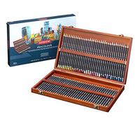 Derwent Procolour Colouring Pencils Set Of 72 In Wooden Gift Box, 4mm Round Core, Premium Core Strength, Smooth Texture, Ideal For Fine Art Drawing & Colouring, Professional Quality, 2302524