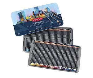 Derwent Procolour Pencils Set Of 72 In Tin, 4mm Round Core, Premium Core Strength, Smooth Texture, Ideal For Fine Art Drawing & Colouring, Professional Quality, 2302508