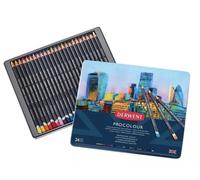 Derwent Procolour Pencils Set Of 24 In Tin, 4mm Round Core, Premium Core Strength, Smooth Texture, Ideal For Fine Art Drawing & Colouring, Professional Quality, 2302506