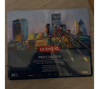 DERWENT PROCOLOUR Professional Colour Pencil Set 24 Colours Brand New 2302506