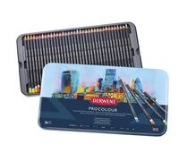 Derwent Procolour Pencils Set Of 36 In Tin, 4mm Round Core, Premium Core Strength, Smooth Texture, For Fine Art Drawing & Colouring, Professional, 2302507, Yellow,Blue,Green,Red,Pink,Black,Purple