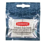 Derwent Replacement Erasers, Set of 30, For Battery Operated Eraser Pen, Professional Quality, 2300023 - White