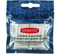Derwent Replacement Erasers, Set of 30, For Battery Operated Eraser Pen, Professional Quality, 2300023 - White
