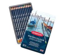 Derwent Set of 12 Watercolour Pencils With Hexagonal Barrel, Professional Quality, For Adults, Students, Amateurs & Professionals, Ideal For Painting and Drawing