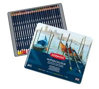 Derwent Set of 24 Watercolour Pencils With Hexagonal Barrel, Professional Quality, For Adults, Students, Amateurs & Professionals, Ideal For Painting and Drawing