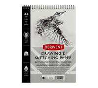 Derwent Sketch Pad A4 Portrait, Drawing & Writing, 30 Sheets, Acid-Free Paper, Wirebound Spine, Professional Quality, 2300139