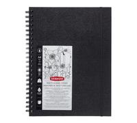 Derwent Sketch & Store Hardback Sketch Book, A4 Portrait, Drawing & Writing, 56 Sheets, Acid-Free Paper, Wirebound Spine, Professional Quality,