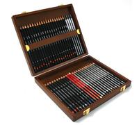Derwent Sketching Collection, Drawing & Writing, Set Of 48 Pencils In A Wooden Gift Box, Ideal For Sketching, Professional Quality, 0700759