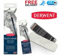 Derwent Set of 12 Graphic Pencils in Soft Degrees 9B-H, Professional Quality Graphite For All Artists - Beginners & Professionals, Suitable For Sketching, Drawing, Shading, Drafting and Illustrations