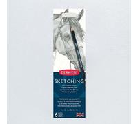 DERWENT SKETCHING PENCILS - Tin of 6 Pencils plus Sharpener