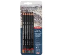 Derwent Tinted Charcoal Drawing Pencils, Set of 6, Watersoluble, Professional Quality, 2301689