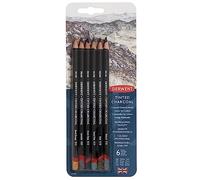 Derwent Tinted Charcoal Drawing Pencils, Set of 6, Watersoluble, Professional Quality, 2301689