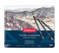 Derwent Tinted Charcoal Pencils 24 Tin
