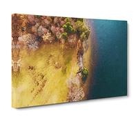 Derwent Water In Keswick Cumbria Modern Art Canvas Wall Art Print Ready to Hang, Framed Picture for Living Room Bedroom Home Office Décor, 20x14 Inch (50x35 cm)
