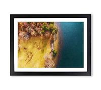 Derwent Water In Keswick Cumbria Modern Art Framed Print | A2 Black Framed Wall Art | Ready to Hang | Modern Nature Picture | Living Room Bedroom Lounge Office