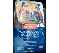 Derwent Watercolour Collection 12 pack in tin. New/Sealed. Pencils & Blocks. New