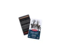Derwent34214 Graphic Medium Graphite Drawing Pencils, Set of 12, Professional Quality, Black