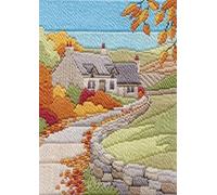 Derwentwater Designs Cottages Autumn Long Stitch Kit,17cm x 24cm