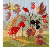 Derwentwater Designs Cross Stitch Kit - Long Stitch Seasons - Autumn