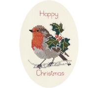 Derwentwater Designs HOLLY & ROBIN Christmas Card Kit