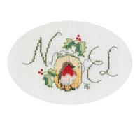 Derwentwater Designs Noel Robin Christmas Card Cross Stitch Kit