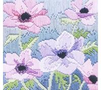 Derwentwater Designs Silken Long Stitch: Purple Anemones