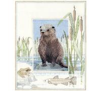 Derwentwater Designs WIL6 Wildlife Cross Stitch Kit - Otter, One, Multi Color