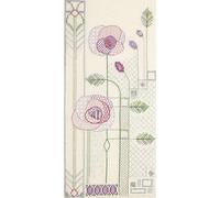 Derwentwater MKP8 Designs Mackintosh Cross Stitch Kit - Evening Rose, one, Multi Color