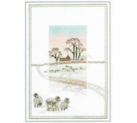 Derwentwater MM6 Designs Misty Mornings Cross Stitch Kit - Snowy Sheep