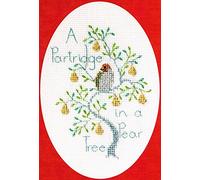 Derwentwater Partridge in a Pear Tree Christmas Cross Stitch Kit