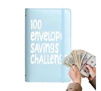 Derwrtup 100 Envelopes Savings Challenge Budget Planner, 100 Days Household Planner Financial Management for Adults Women Men Daily Expenses Organisation