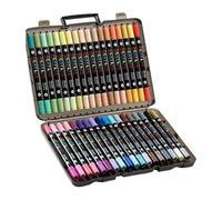 Derwrtup Acrylic Marker Set, Double Tip Ceramic Colouring Pencils, Waterproof, Quick-Drying Painting Utensils with Fading Protection for Fabric Shoe Design and Model Making