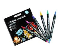 Derwrtup Acrylic Pens for Painting, 36 Colours Acrylic Painting Pens Set, Thirty-Six Pieces Drawing Material for Calligraphy, Stone, Glass, Wood, Paper, Canvas