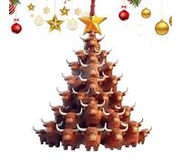 Derwrtup Animal Christmas Tree Decoration, Animal Decoration for the Tree, 2D Funny Chicken Frog Acrylic Decorations, Fun, Creative, Humorous Christmas Decoration, Unique Christmas Animal Decorations