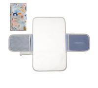 Derwrtup Baby Changing Mat, Waterproof Changing Mat, Foldable Travel Accessories with Wet Wipes Compartment for Prams, Girls, Parents, Children's Room, Nursery, Hospital and Aeroplane