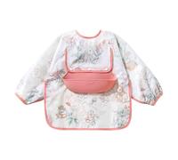 Derwrtup Baby Smock Bib,Adjustable Full Body Bibs Baby With Storage Pocket | Toddler Led Weaning Supplies for Sandbox Games Supplementary Food Addition