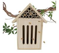 Derwrtup Bee Houses for the Garden, Bee House, Empty, Natural Butterfly Hotel, Robust and Garden Decoration, for Ladybirds, Pollinating and