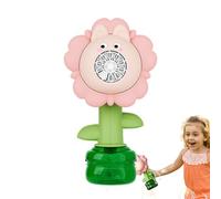 Derwrtup Bubble Blower - Battery Operated Bubble Maker Machine | Portable Shake Head Flower with Colorful Lights, Backyard Games for Pool Camping Beach Indoor Games