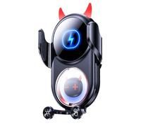 Derwrtup Car Charging Phone Holder, Wireless Charging Phone Holder, Rotating Devil Phone Holder, Car Funny Phone Stand, Anti-Shaking Phone Mount for Travel, Daily Life, Business Trip