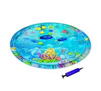 Derwrtup Cat Water Sensory Mat | Cat Water Bed Play Mat | Interactive Toys with Air Pump, Inflatable Pet Supplies Cooling Pad for Baby Kids Outdoor Summer Travel Beach Camping Vacation