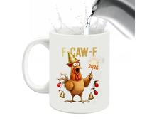 Derwrtup Chicken Cup - Ceramic Drink Container | Tea Cup | For Men and Women for Home and Work for Morning Routine Birthday Parties Weekend Leisure Relaxing Moments