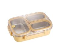 Derwrtup Children's Food Container - Stainless Steel Lunch Box - Triple Lunch Box for School Nursery Travel Picnic On the Go