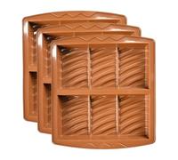 Derwrtup Chocolate Molds - Silicone Break-Apart Protein and Energy Bar Molds - Non-Stick Easy-Release Mould with 6 Cavity for Kitchen Crafting Home Holiday Brownie Party Favor Kids Activity