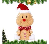 Derwrtup Christmas Gingerbread Decoration - Illuminated Gingerbread Figure Table Decoration | Christmas Decoration Doll for Fireplace Bench Country House Living Room Bedroom School Office Party