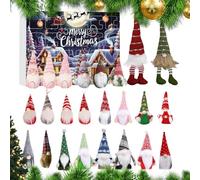 Derwrtup Christmas gnome countdown, 24 days Christmas advent calendar, gnome figures, table decoration, collectable decoration, for family, friends, adults, teens, teenagers, girls