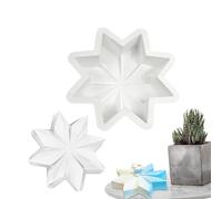 Derwrtup Christmas Silicone Mould - Octagonal Star Shape Craft Tool | Silicone Kitchen Baking Moulds - For Wax Cement Soap Pudding Dessert Muffin Sweets Christmas Decoration Pendant