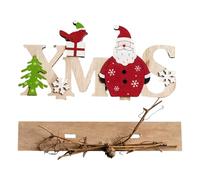 Derwrtup Christmas Table Decoration, Centrepiece Sign with Santa Claus and Wooden Christmas Decoration for Home, for Family Holiday, Winter, Bathroom, Kitchen, Bedroom, Room, Cabin