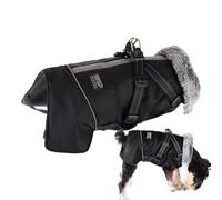 Derwrtup Dog Winter Coat | Reflective Dog Fleece Jacket | Waterproof Windproof Dog Costume, Pet Apparel, Adjustable Christmas Dog Vest for Skiing, Walking